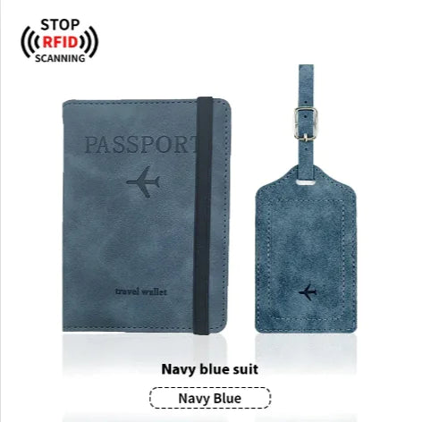 LEATHER PASSPORT HOLDER & LUGGAGE TAG BUNDLE
