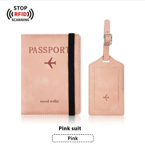 LEATHER PASSPORT HOLDER & LUGGAGE TAG BUNDLE