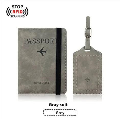 LEATHER PASSPORT HOLDER & LUGGAGE TAG BUNDLE