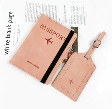 LEATHER PASSPORT HOLDER & LUGGAGE TAG BUNDLE