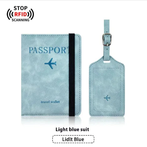 LEATHER PASSPORT HOLDER & LUGGAGE TAG BUNDLE