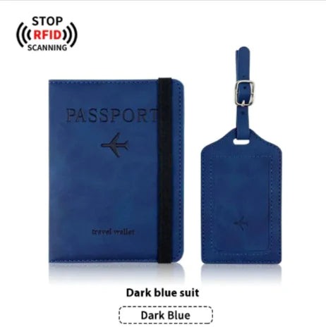 LEATHER PASSPORT HOLDER & LUGGAGE TAG BUNDLE